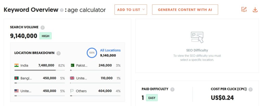 age calculator